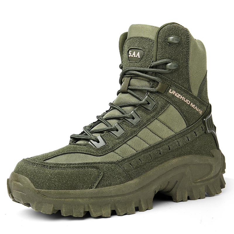 Men’s Winter High-Top Outdoor Boots with Rugged Non-Slip Traction