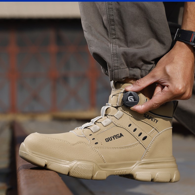 Men’s Heavy-Duty Steel Toe Boots – Anti-Smash, Puncture-Resistant Work Shoes