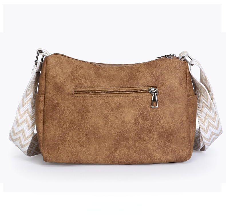 Vintage Denim Crossbody Bag – Multi-Pocket Everyday Purse for Women