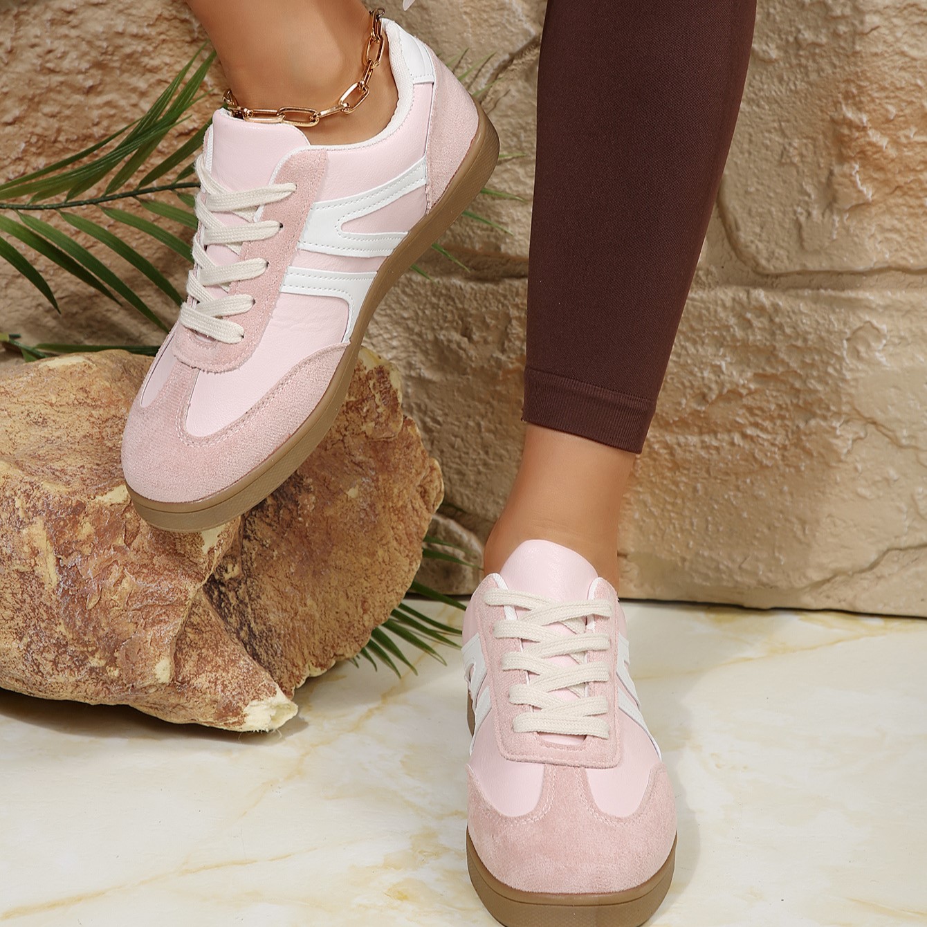 未弄好-----Women’s Vintage Casual Platform Sneakers – Comfortable Round Toe & Easy-to-Match Style