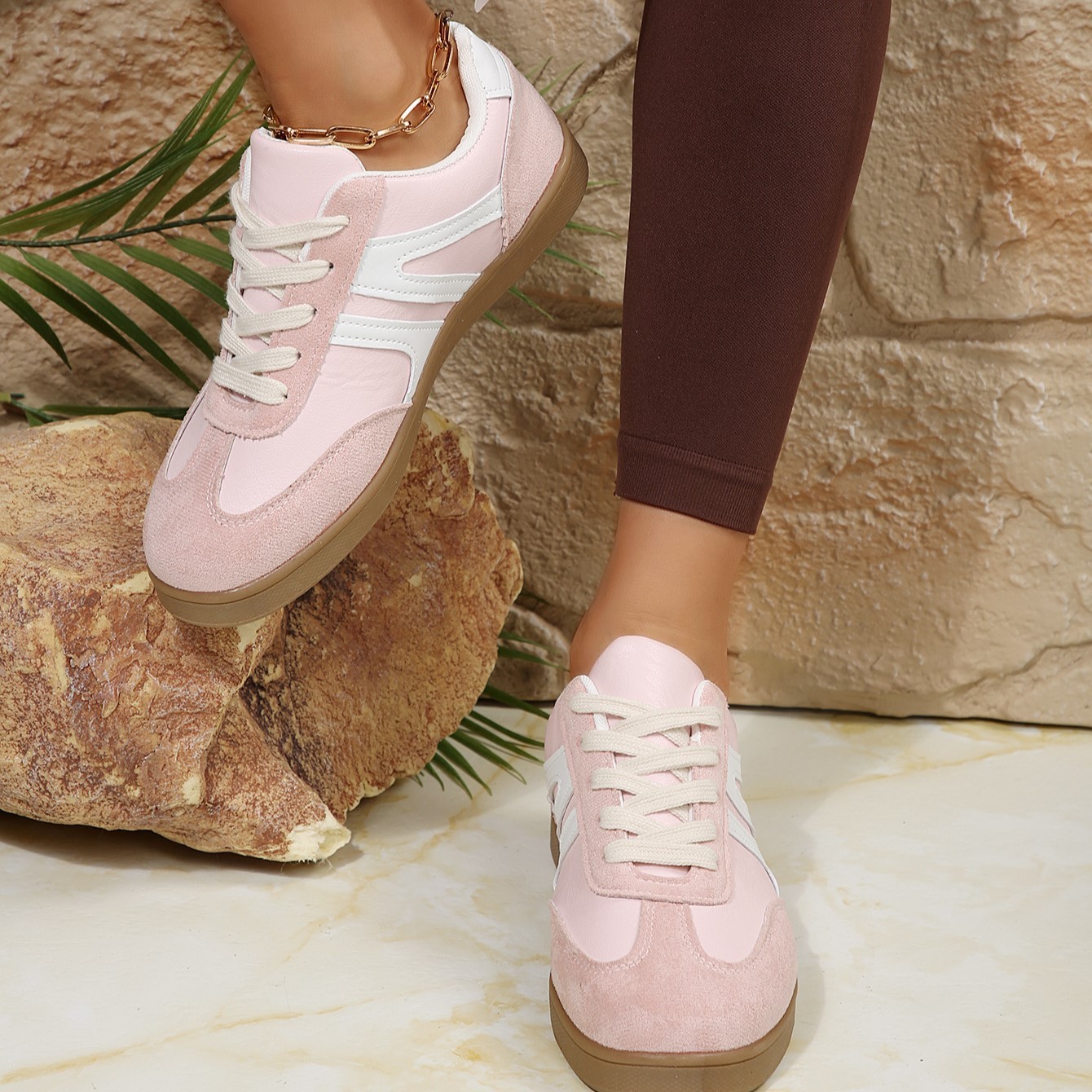 未弄好-----Women’s Vintage Casual Platform Sneakers – Comfortable Round Toe & Easy-to-Match Style