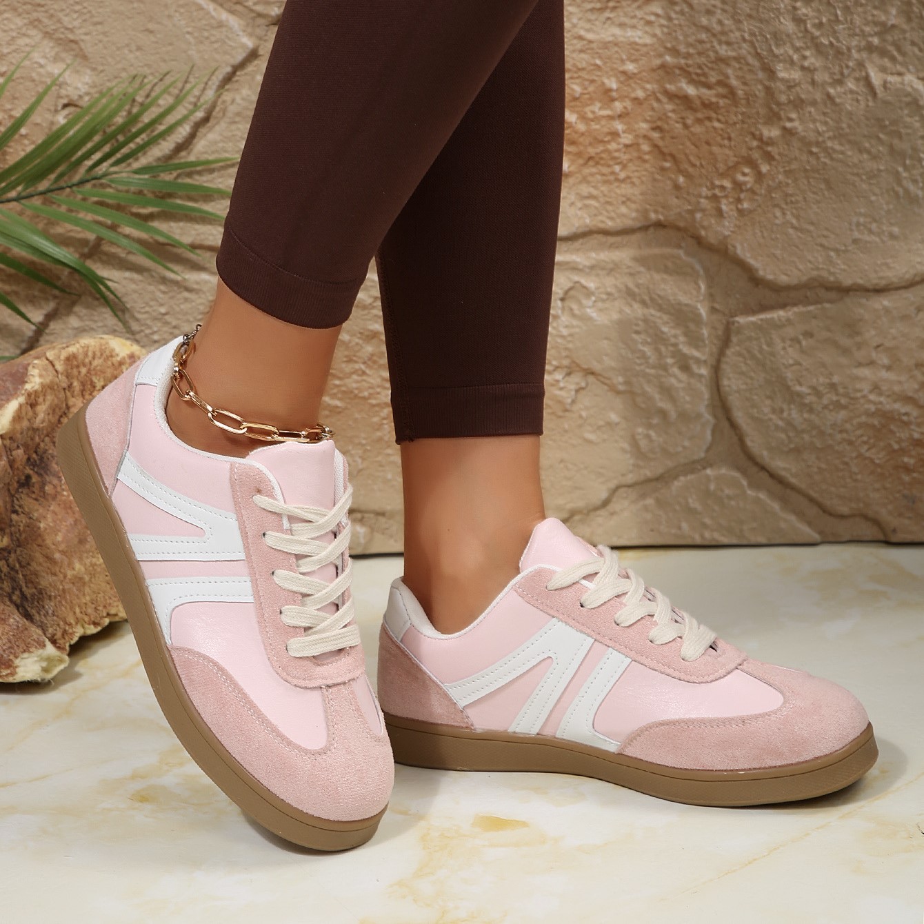 未弄好-----Women’s Vintage Casual Platform Sneakers – Comfortable Round Toe & Easy-to-Match Style