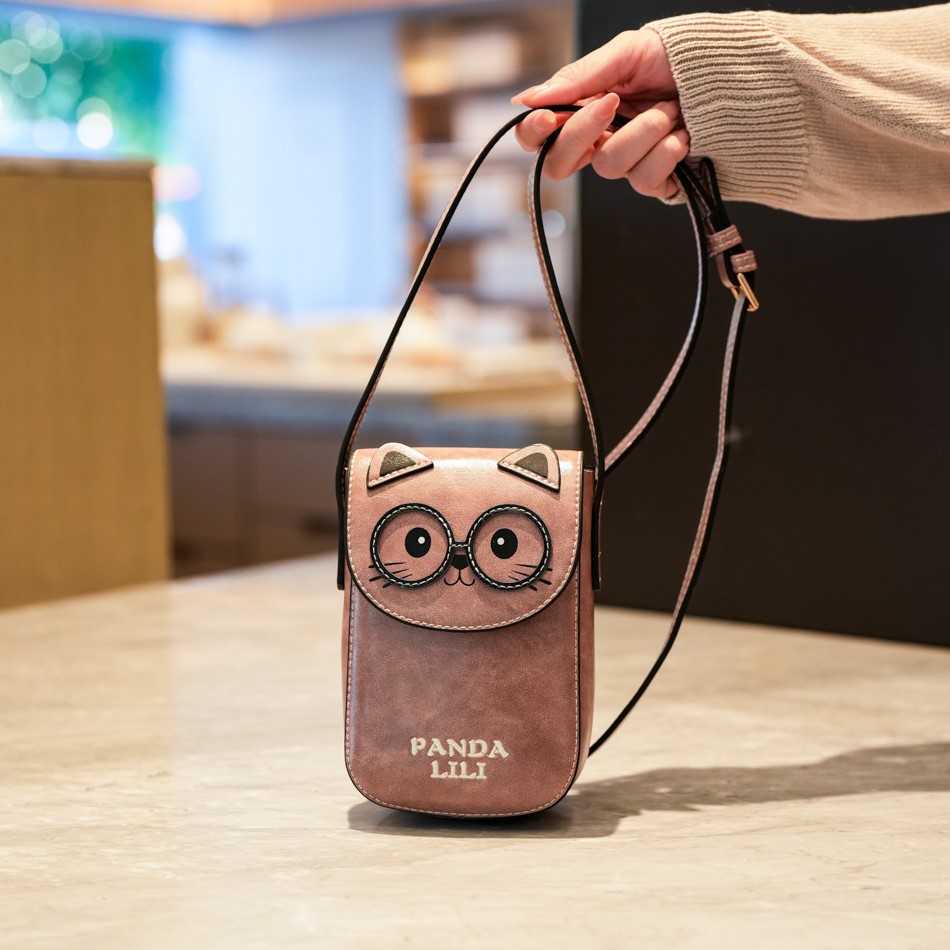 Cute Cat Crossbody Phone Bag – Compact Mini Shoulder Purse