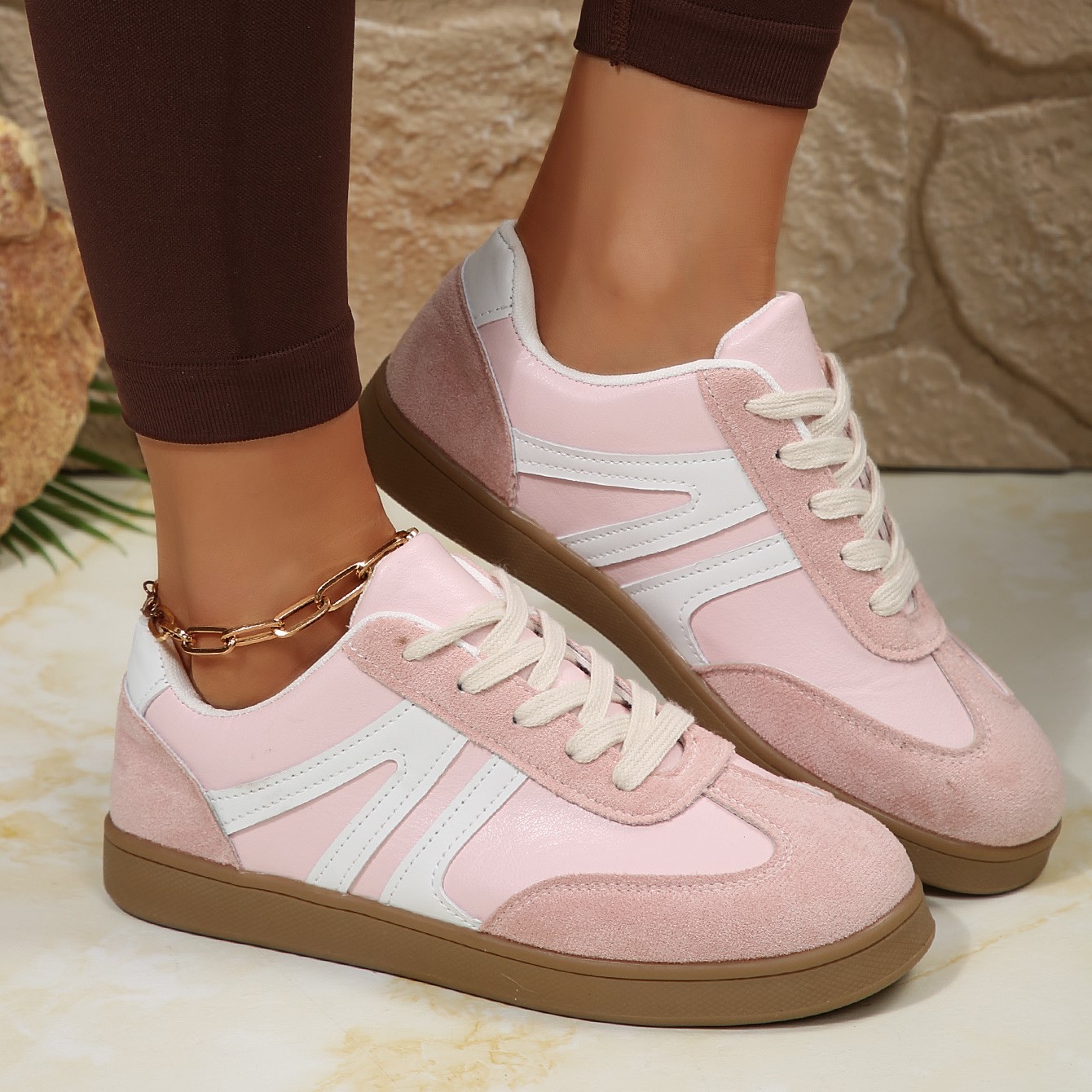 未弄好-----Women’s Vintage Casual Platform Sneakers – Comfortable Round Toe & Easy-to-Match Style