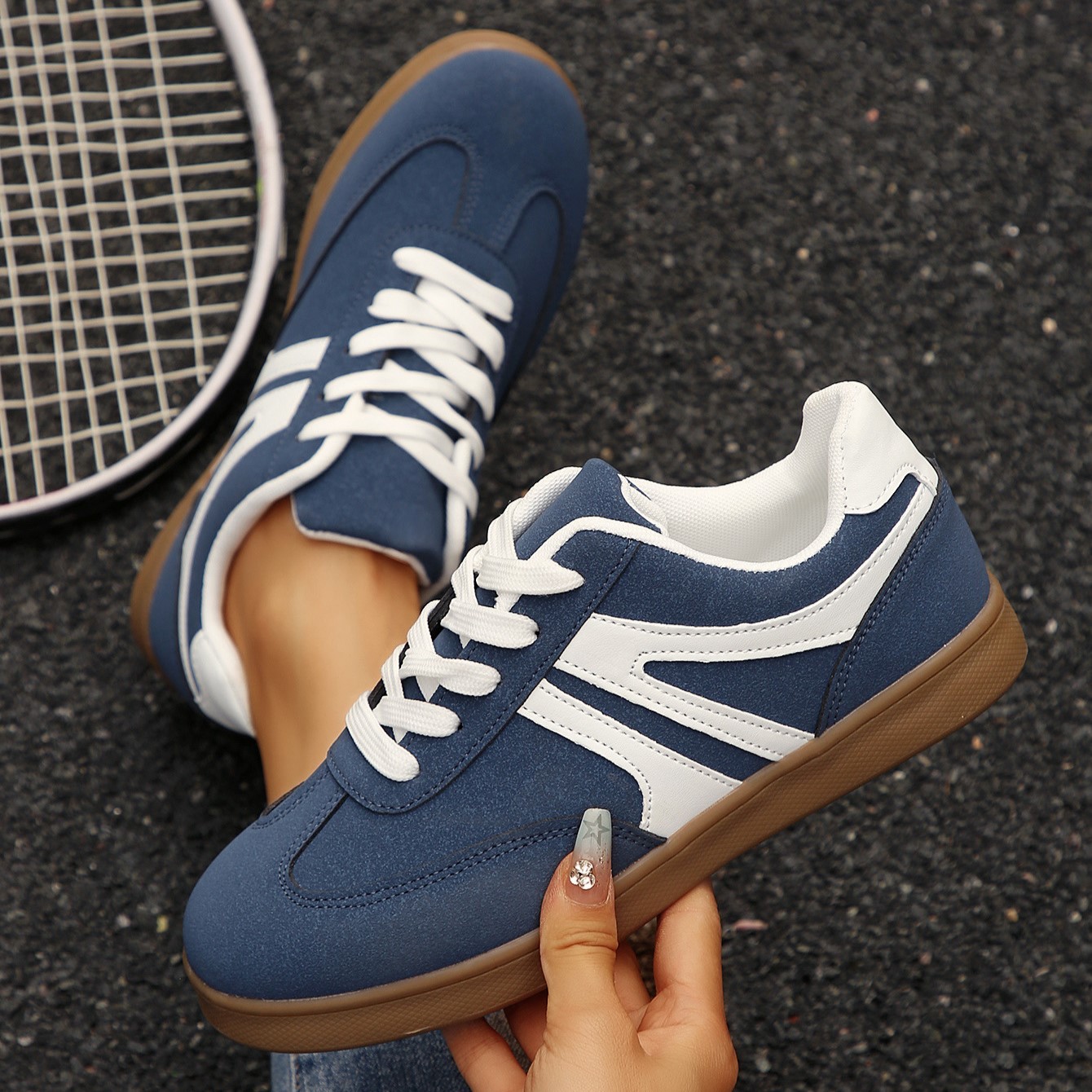 未弄好-----Women’s Vintage Casual Platform Sneakers – Comfortable Round Toe & Easy-to-Match Style