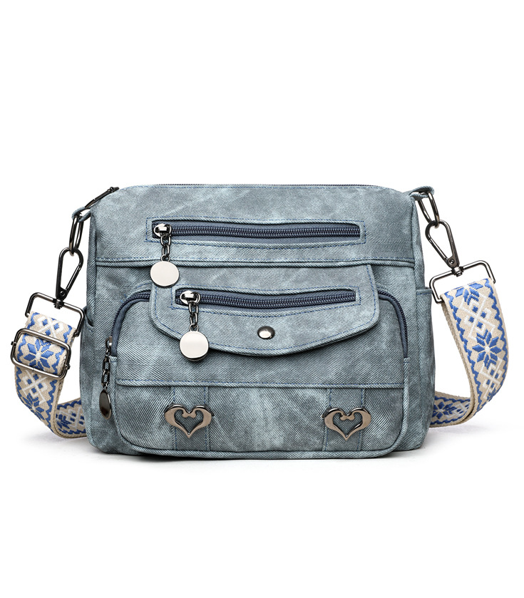 Women’s Boho Multi-Pocket Crossbody Bag – Vintage Shoulder Purse