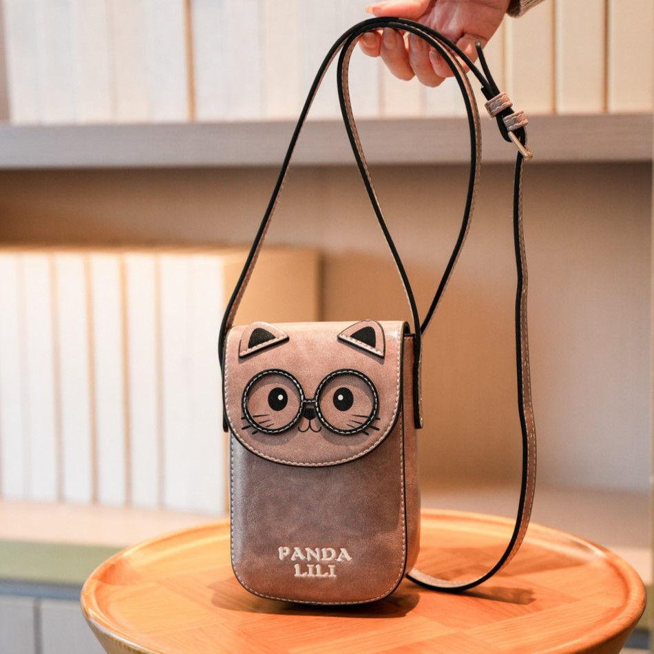 Cute Cat Crossbody Phone Bag – Compact Mini Shoulder Purse