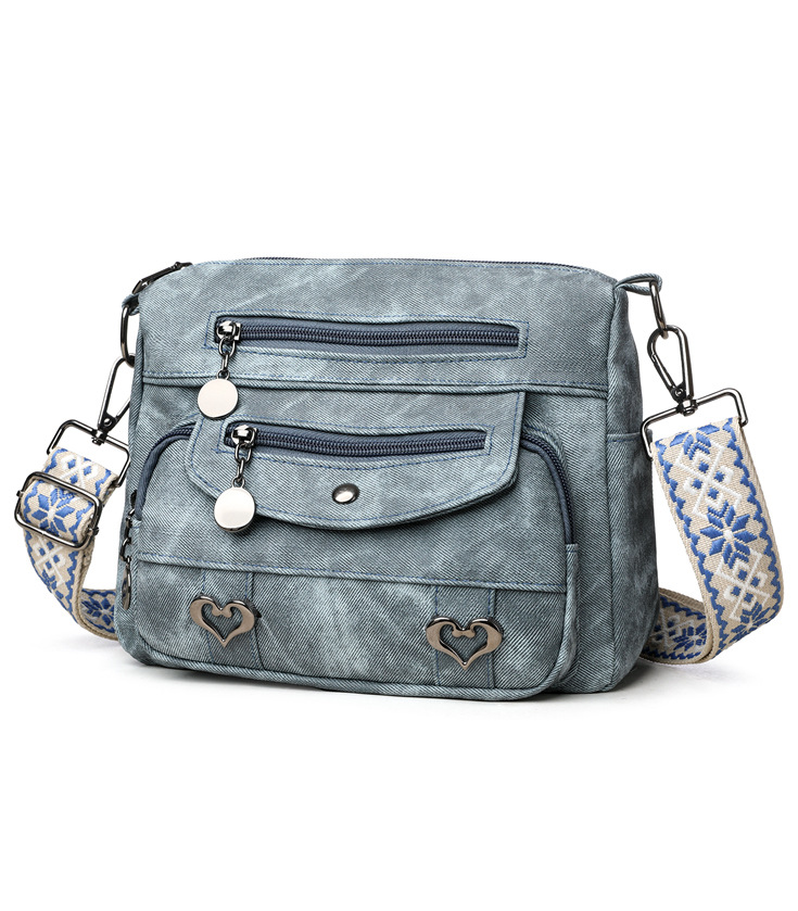 Women’s Boho Multi-Pocket Crossbody Bag – Vintage Shoulder Purse