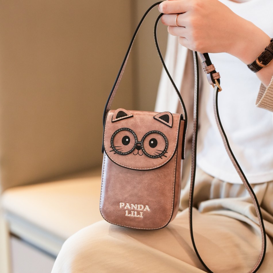 Cute Cat Crossbody Phone Bag – Compact Mini Shoulder Purse