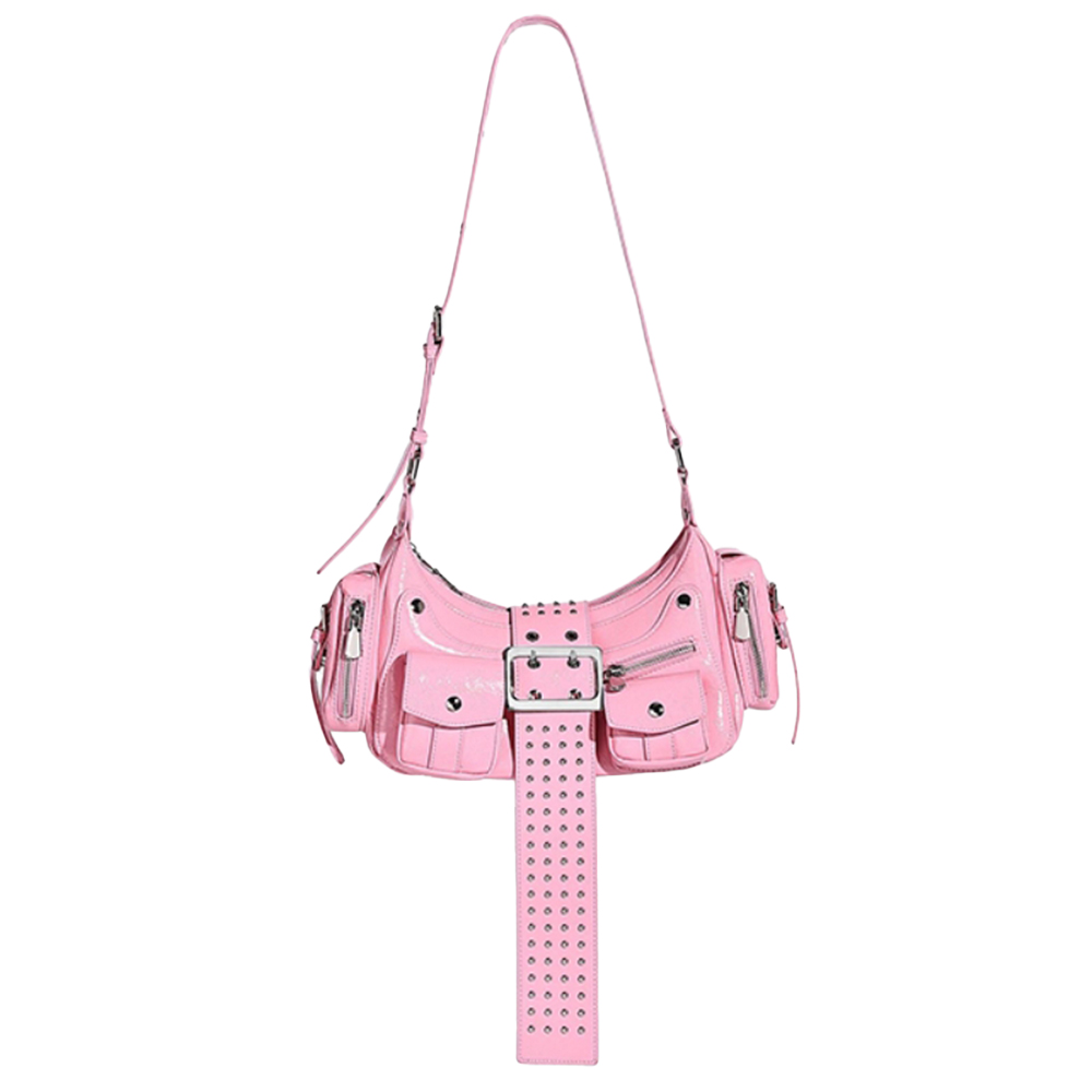 Vintage Punk Studded Shoulder Bag