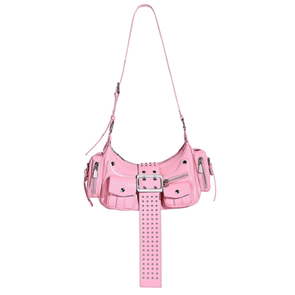 Vintage Punk Studded Shoulder Bag