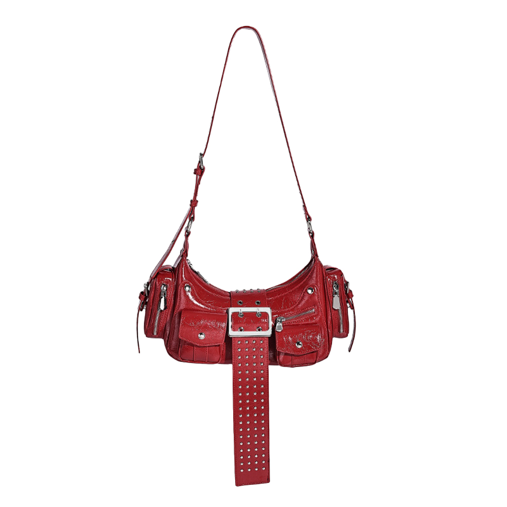 Vintage Punk Studded Shoulder Bag