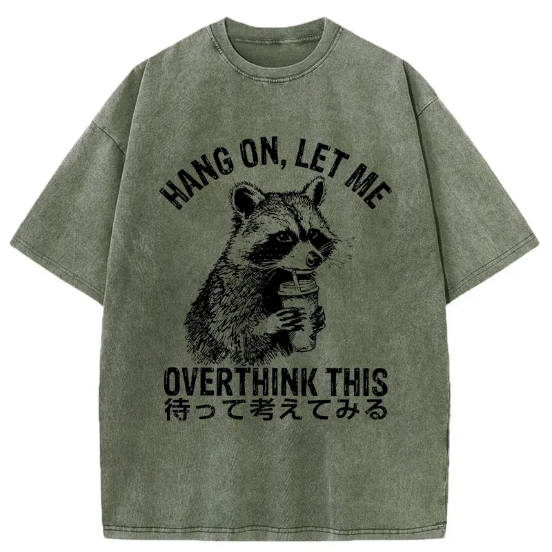 Overthink Raccoon Washed T-Shirt