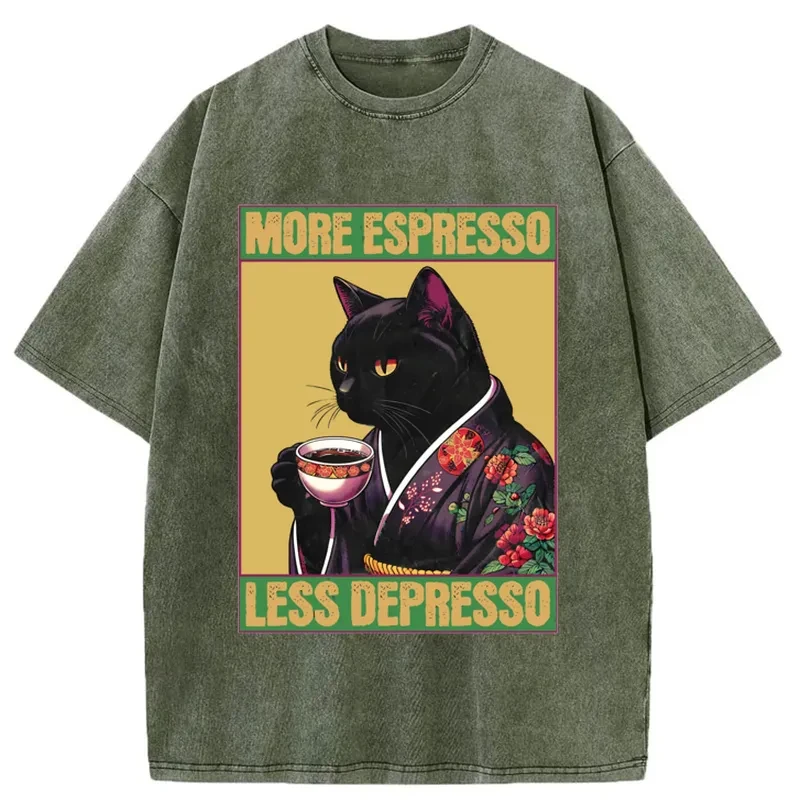 Up Caffeine Down Depression Washed T-Shirt