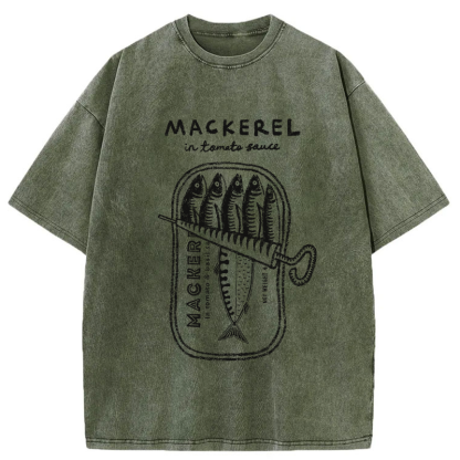 Mackerel In Tomato Sauce Washed T-Shirt