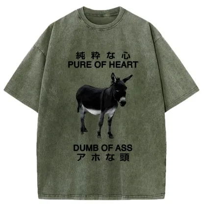 Pure Of Heart Dumb Of Ass Washed T-Shirt