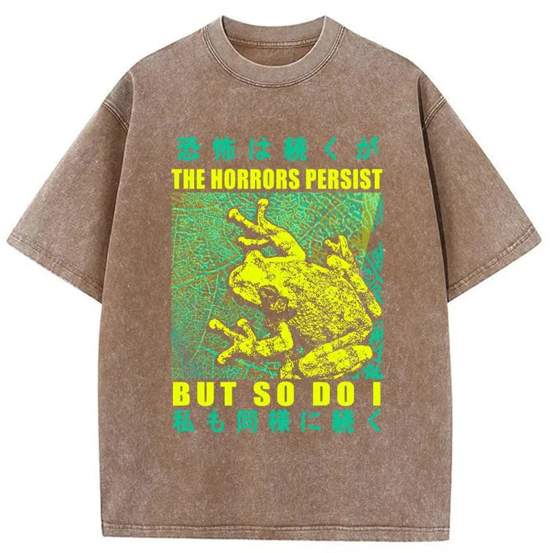 The Horrors Persist Frog Washed T-Shirt