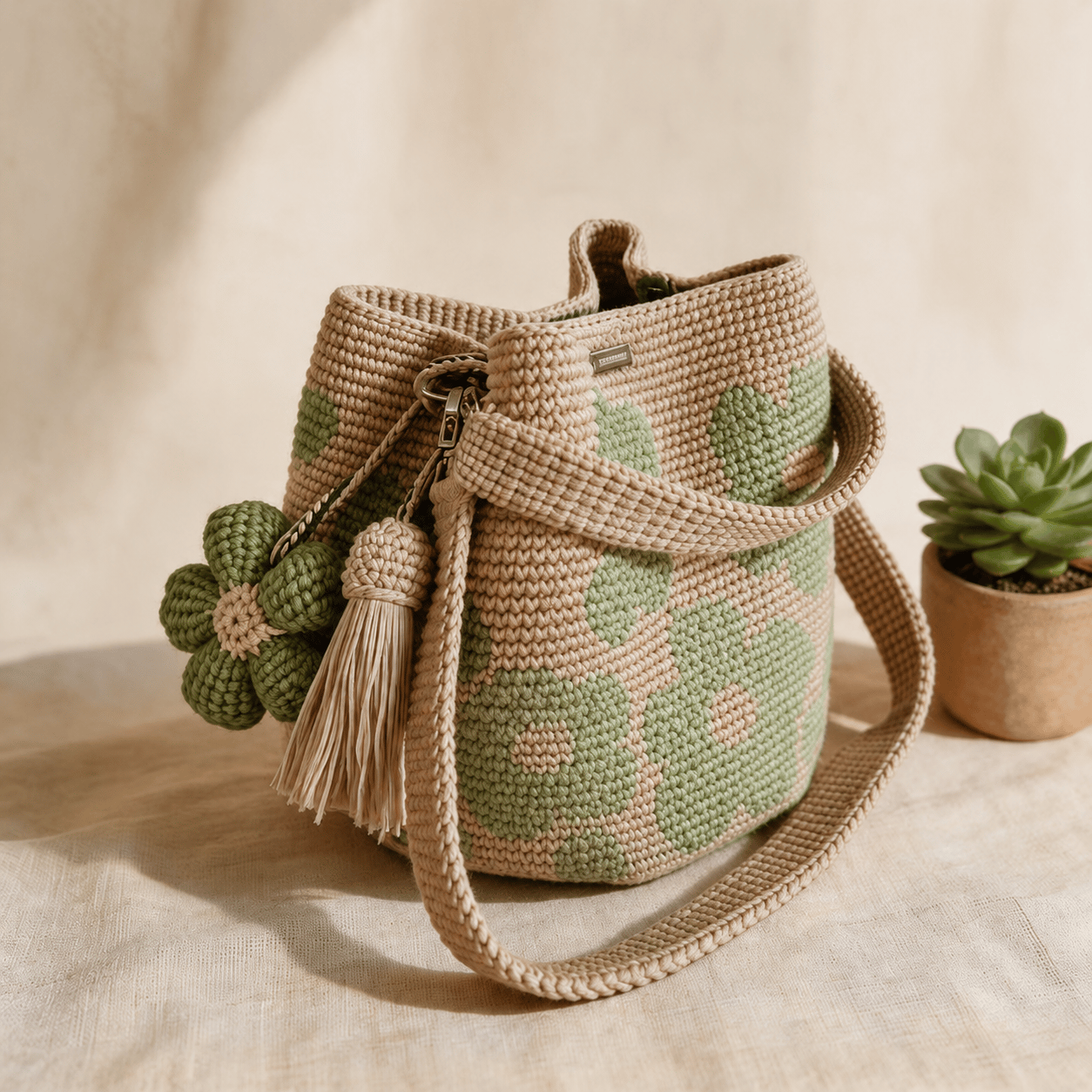 Handmade Crochet Flower Tote 🌼✨