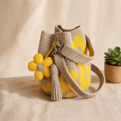Handmade Crochet Flower Tote 🌼✨