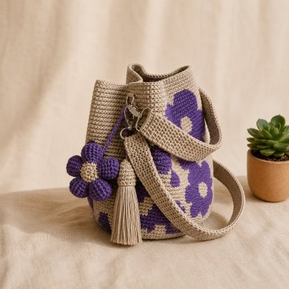 Handmade Crochet Flower Tote 🌼✨