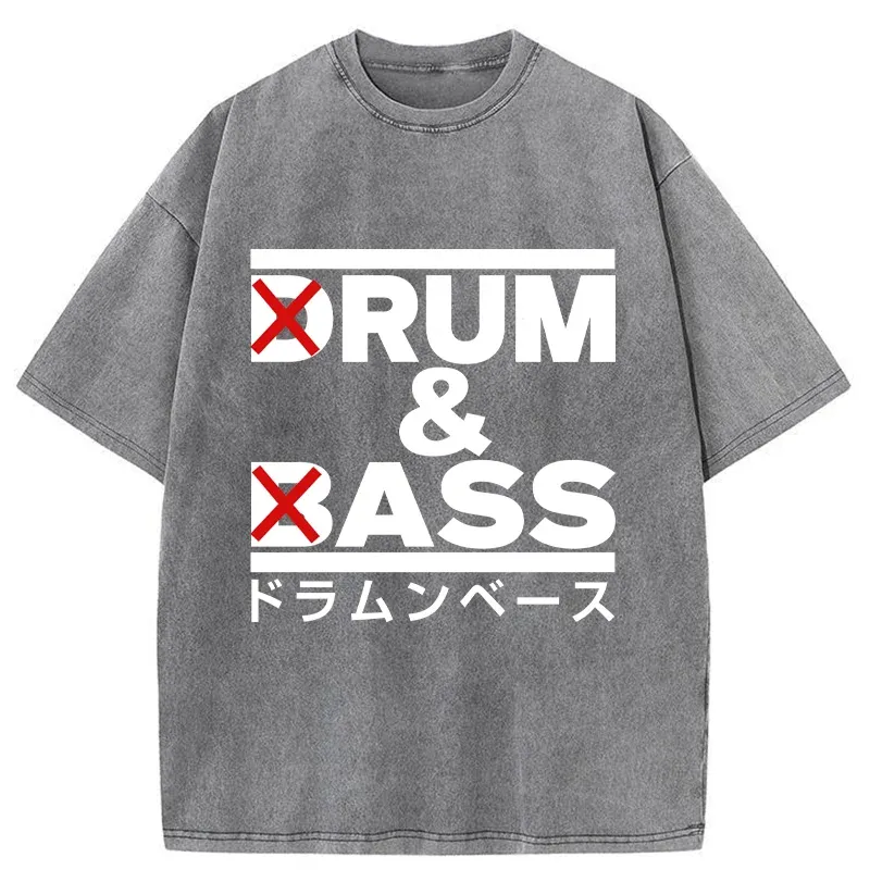 Drum And Bass Funny Washed T-Shirt