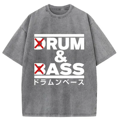 Drum And Bass Funny Washed T-Shirt