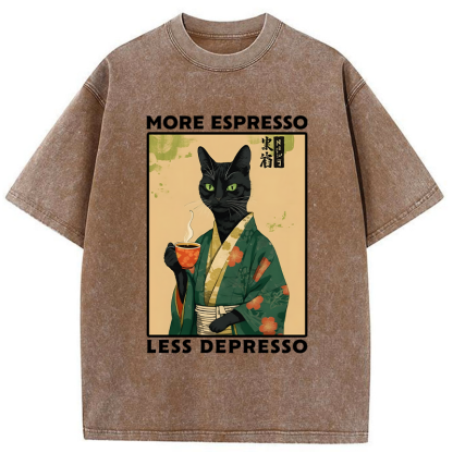 More Caffeine Less Sadness Washed T-Shirt