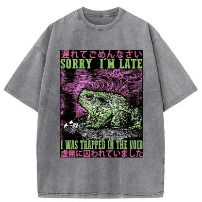 Frogs Trapped In The Void Washed T-Shirt