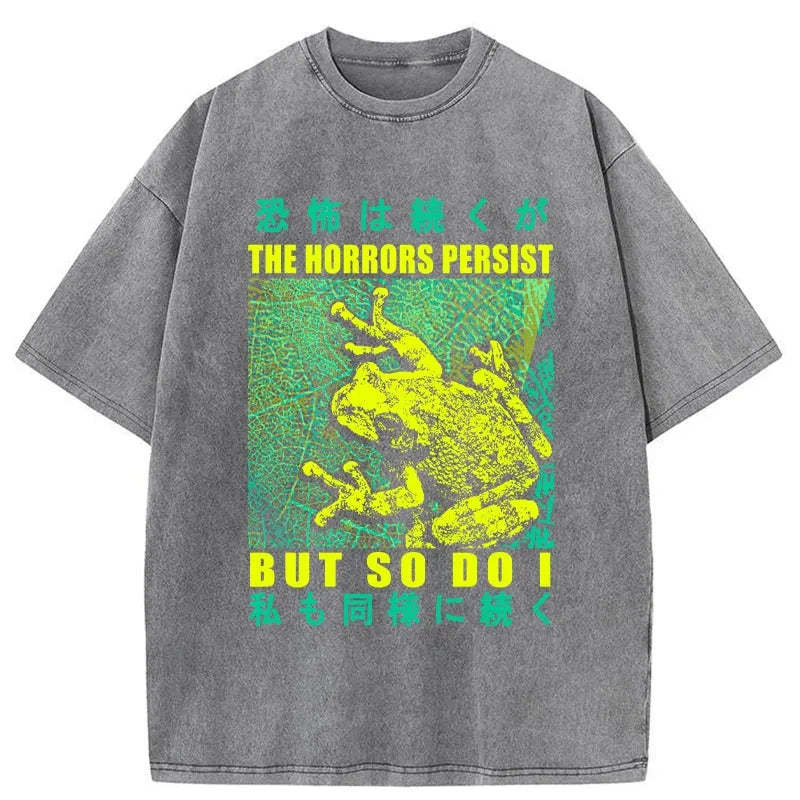 The Horrors Persist Frog Washed T-Shirt