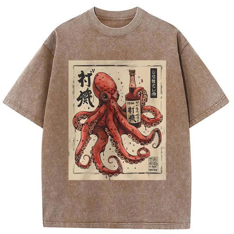 Osaka Saké Octopus Washed T-Shirt