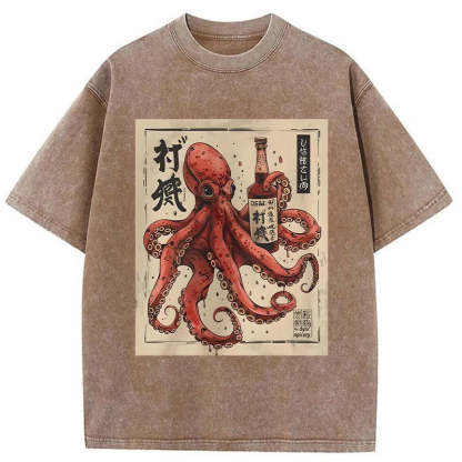 Osaka Saké Octopus Washed T-Shirt