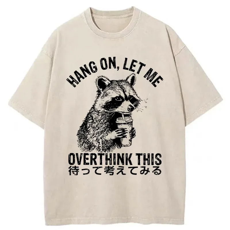 Overthink Raccoon Washed T-Shirt