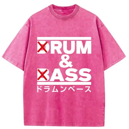 Drum And Bass Funny Washed T-Shirt