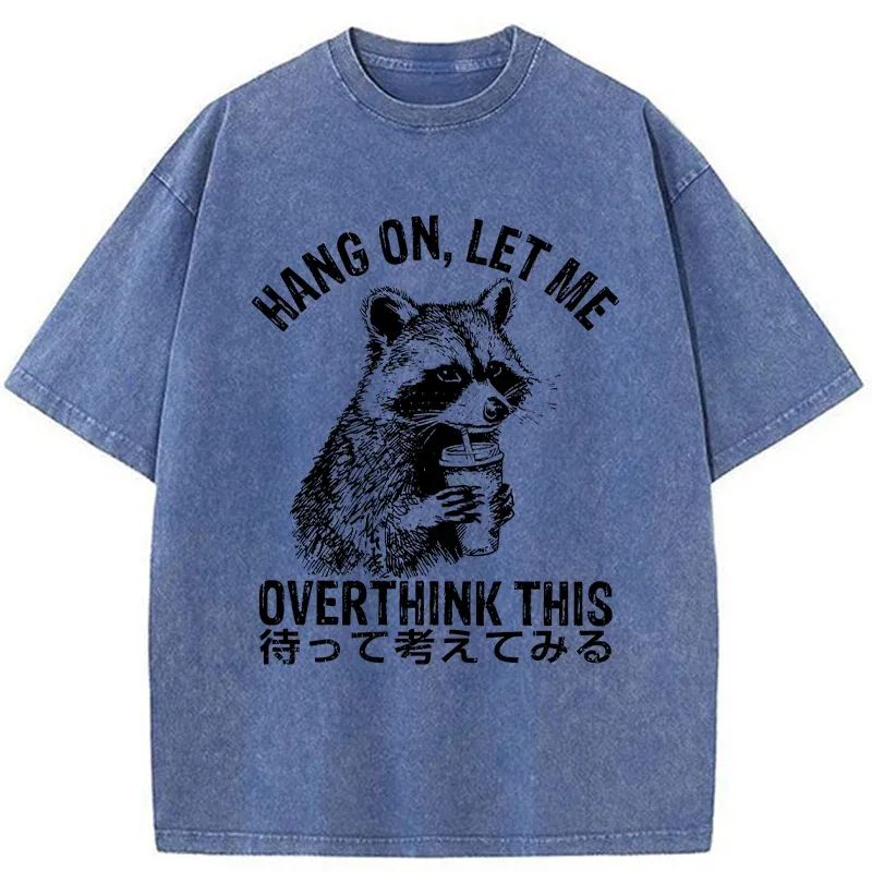 Overthink Raccoon Washed T-Shirt