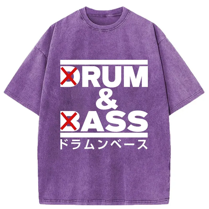 Drum And Bass Funny Washed T-Shirt