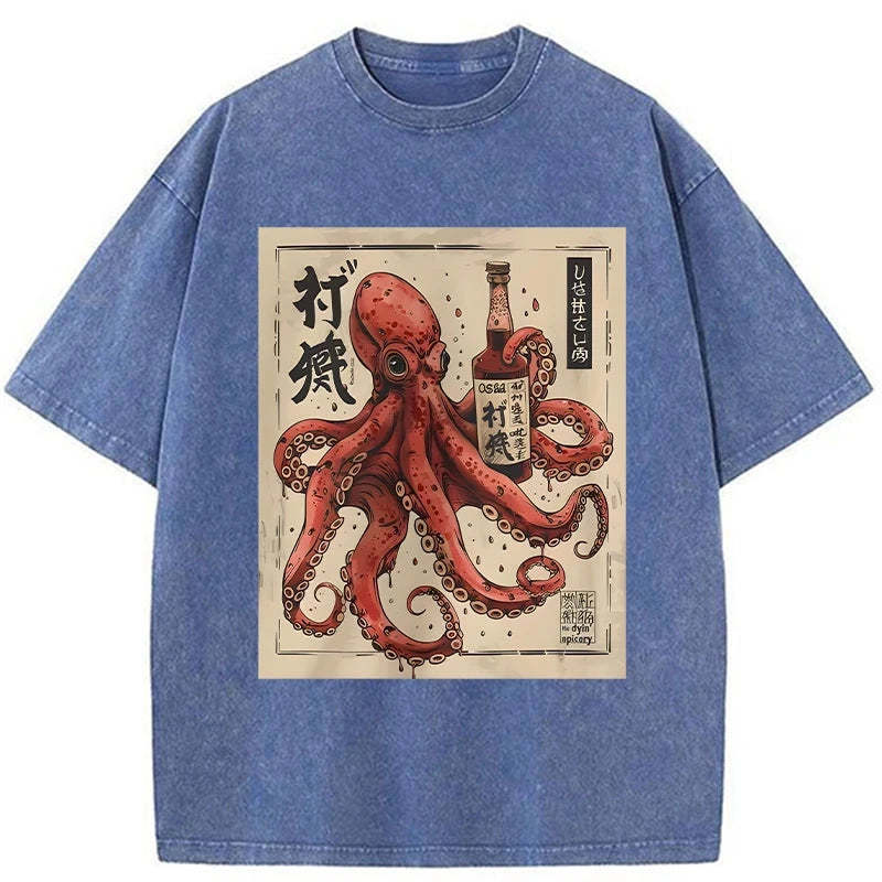 Osaka Saké Octopus Washed T-Shirt