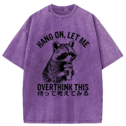 Overthink Raccoon Washed T-Shirt