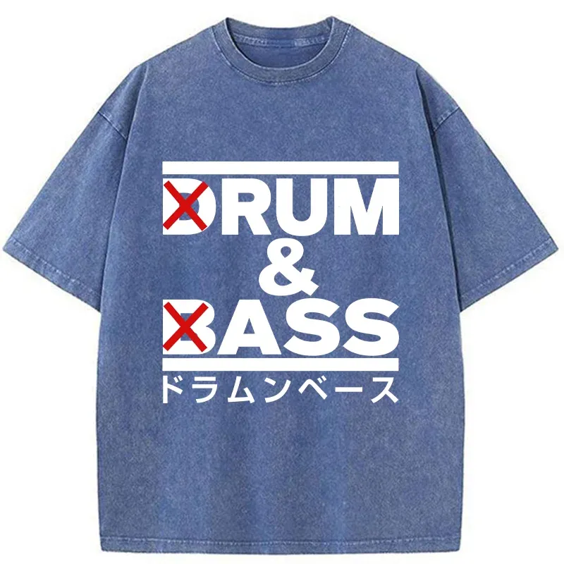 Drum And Bass Funny Washed T-Shirt