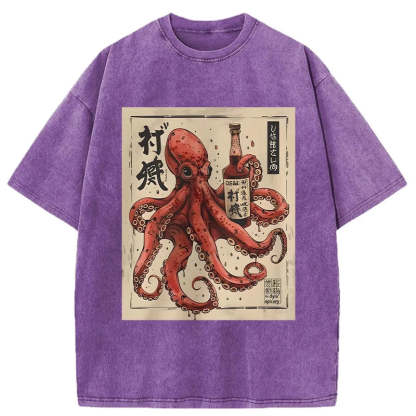Osaka Saké Octopus Washed T-Shirt