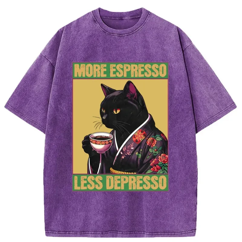 Up Caffeine Down Depression Washed T-Shirt