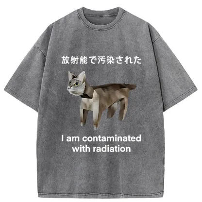 Cat Contaminated By Radiation Washed T-Shirt