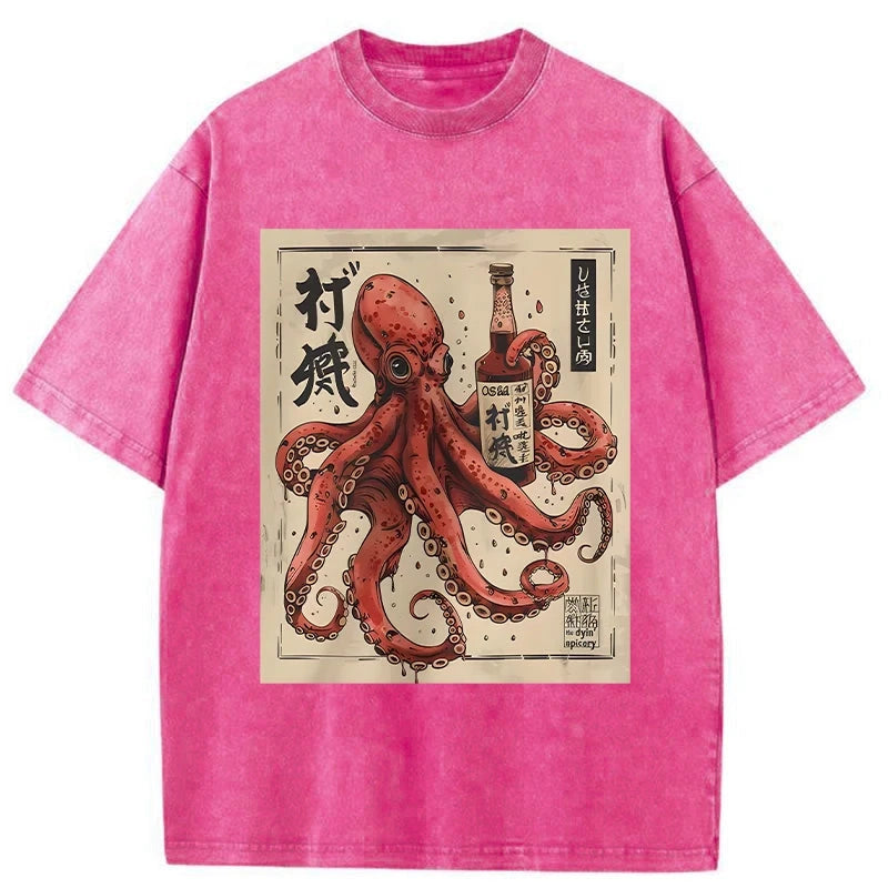 Osaka Saké Octopus Washed T-Shirt