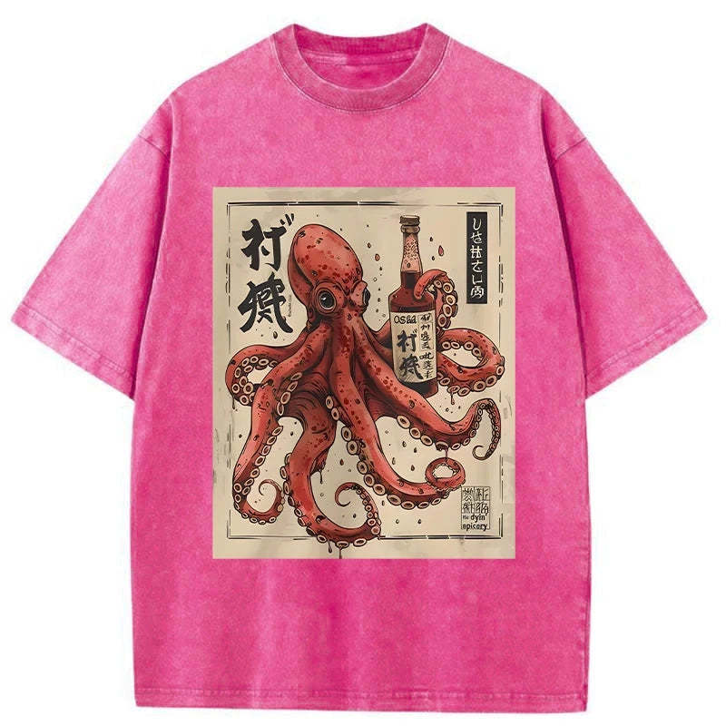 Osaka Saké Octopus Washed T-Shirt