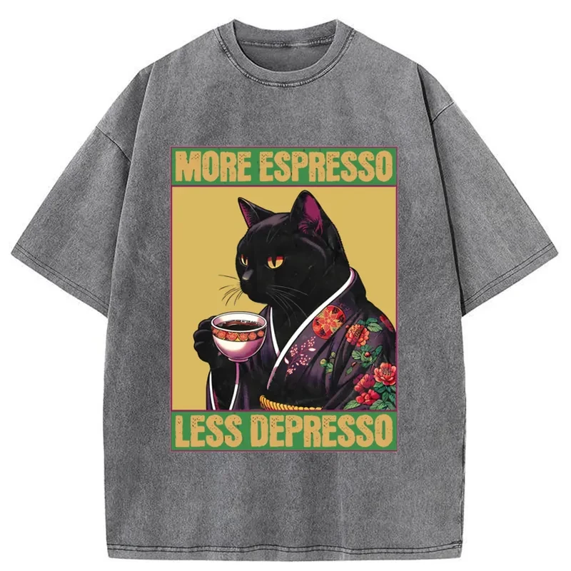 Up Caffeine Down Depression Washed T-Shirt