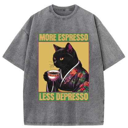 Up Caffeine Down Depression Washed T-Shirt