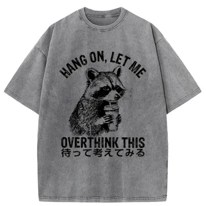 Overthink Raccoon Washed T-Shirt