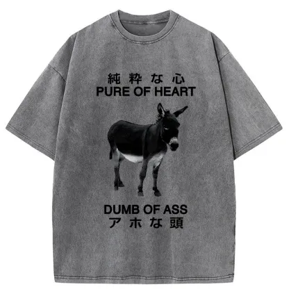 Pure Of Heart Dumb Of Ass Washed T-Shirt