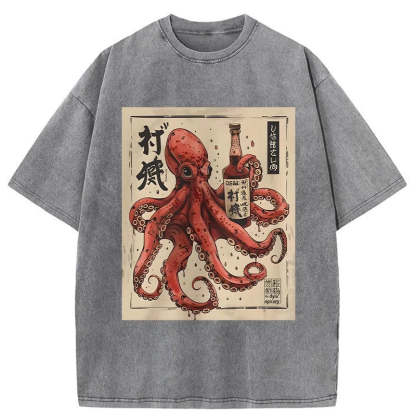 Osaka Saké Octopus Washed T-Shirt