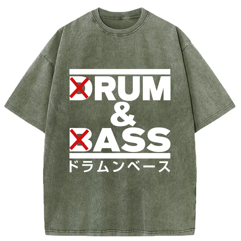 Drum And Bass Funny Washed T-Shirt