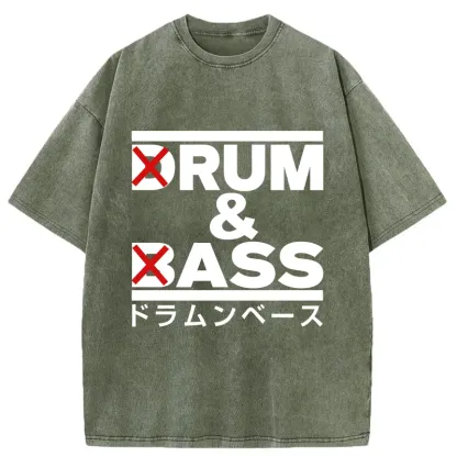 Drum And Bass Funny Washed T-Shirt